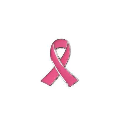 PBR261(1) Pink Ribbon Breast Cancer Enamel Brooch Pin Red Green Yellow Purple White Blue Black Orange Grey Awareness