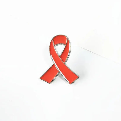 PBR261(1) Pink Ribbon Breast Cancer Enamel Brooch Pin Red Green Yellow Purple White Blue Black Orange Grey Awareness