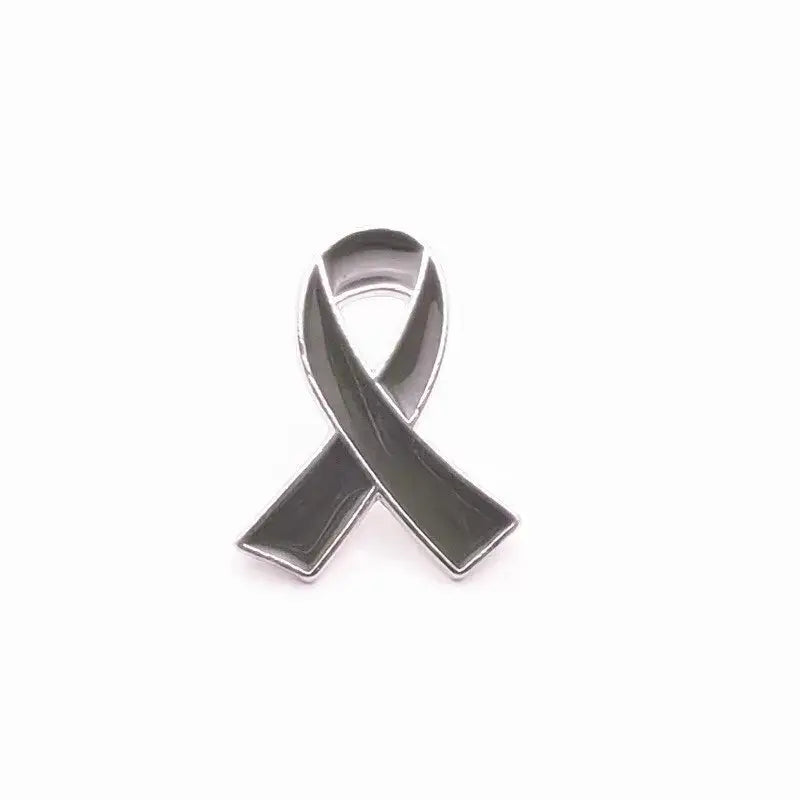 PBR261(1) Pink Ribbon Breast Cancer Enamel Brooch Pin Red Green Yellow Purple White Blue Black Orange Grey Awareness