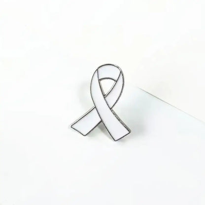 PBR261(1) Pink Ribbon Breast Cancer Enamel Brooch Pin Red Green Yellow Purple White Blue Black Orange Grey Awareness