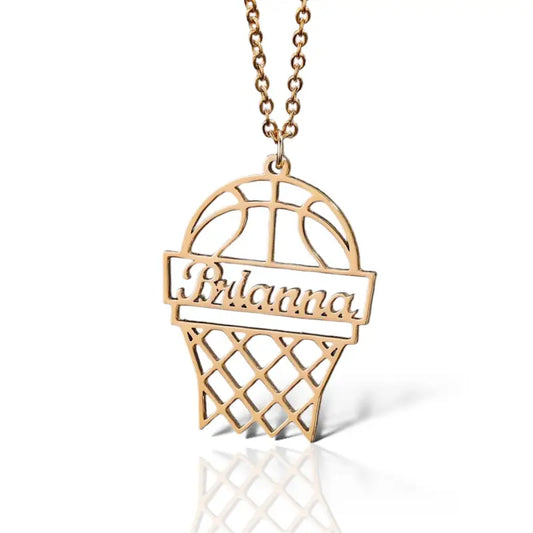 Personalized Basketball Name Necklace: Perfect for Sports Lovers