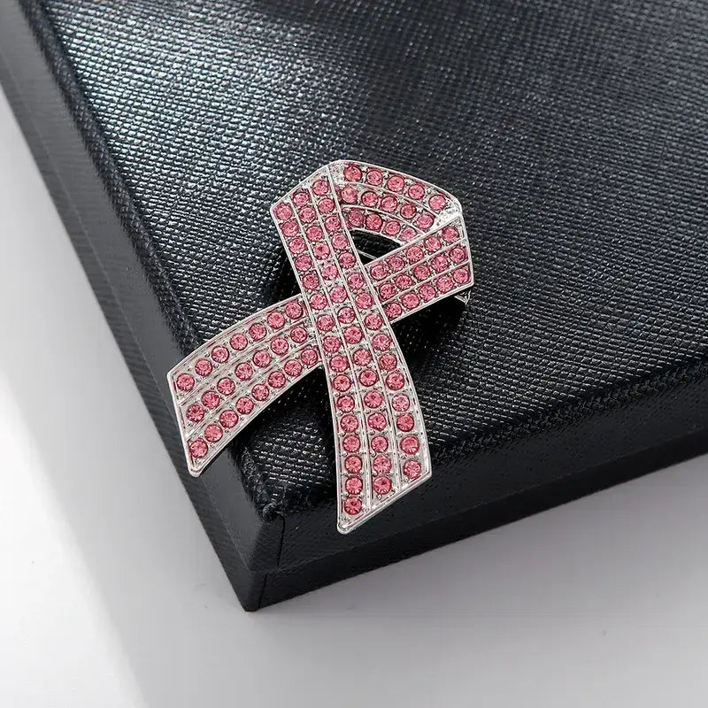 Pink Ribbon Awareness Brooch - Jewelry