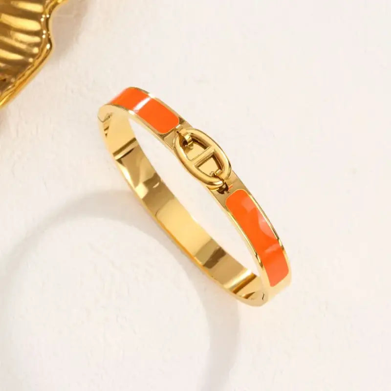 Radiant Enamel Link bangle - Jewelry