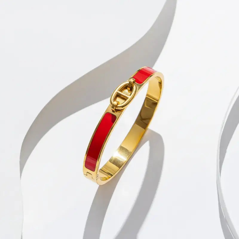 Radiant Enamel Link bangle - Jewelry