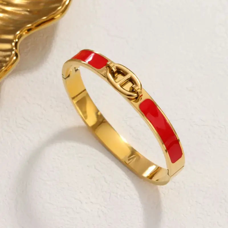 Radiant Enamel Link bangle - Jewelry