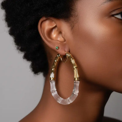 Reborn Bamboo Hoops - 2.75in - Jewelry