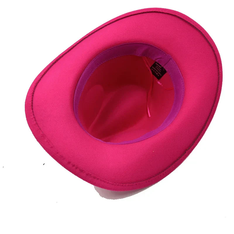 Rhinestone Cowboy Hat New Fedora Panama Men’s Jazz Party Stage Performance Female шляпаженская