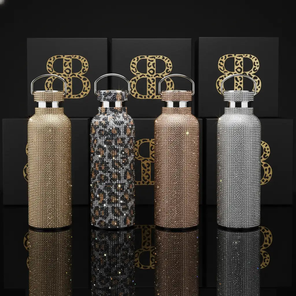 Rhinestone water bottle