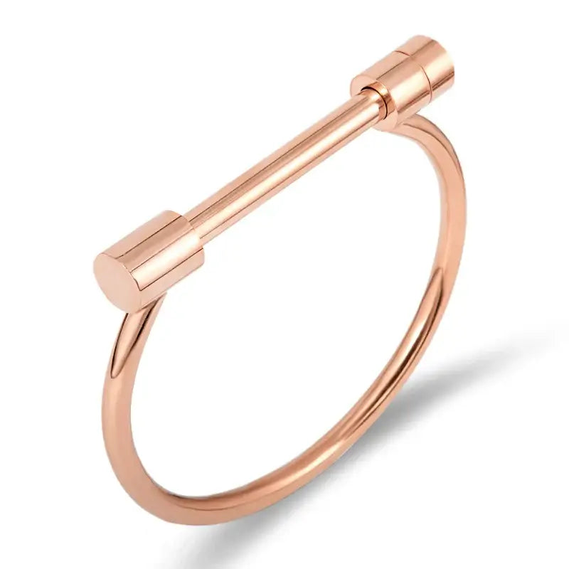 The Saddle Horseshoe Bangle | Stainless Steel & 18k Gold Plated - Jewelry