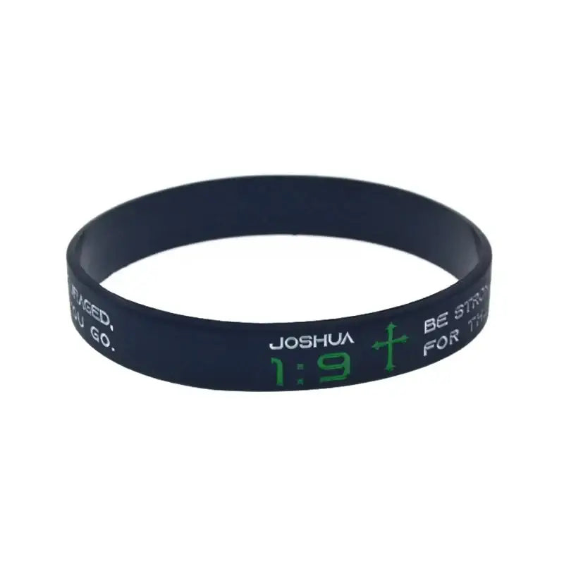 Christian Bible Verse Silicone Rubber Wristband 413 19 316 4110 Bracelet Adult Size 4 Pcs - 20cm / CHINA