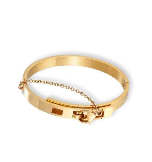 Secure Chain Clasp Bangle - Jewelry