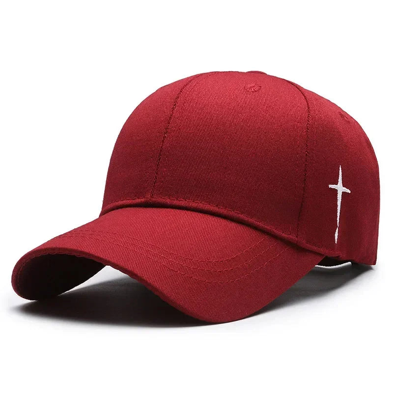 Baseball Cap Outdoor Sports Mesh Breathable Hat For Men Portable Hiking Fishing Sunbonnet Golf Adjustable - Red