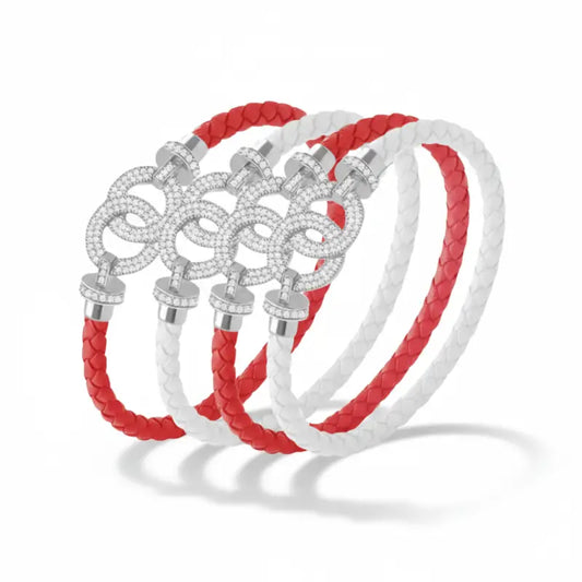 Sisterhood Stack - Red & White - Legacy - 4 pieces - Jewelry