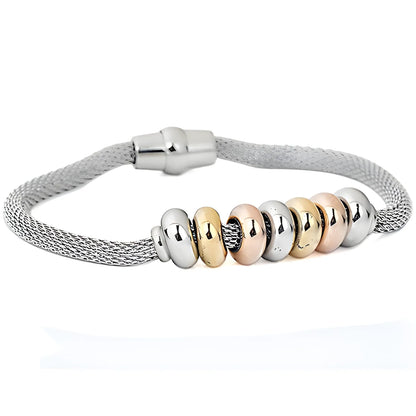 New Arrival Net Chain Bracelet For Women Fashion Stainless Steel Beads Charm Bilekliks Jewelry Female Party Accessories