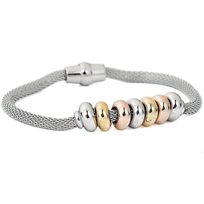 New Arrival Net Chain Bracelet For Women Fashion Stainless Steel Beads Charm Bilekliks Jewelry Female Party Accessories