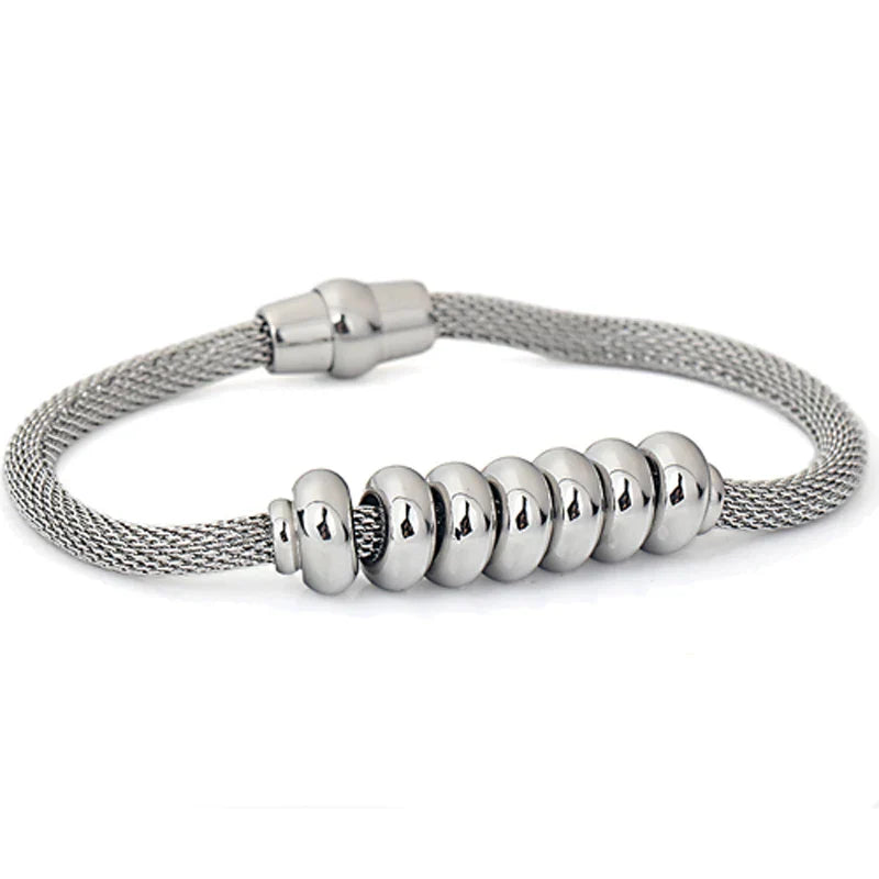 New Arrival Net Chain Bracelet For Women Fashion Stainless Steel Beads Charm Bilekliks Jewelry Female Party Accessories