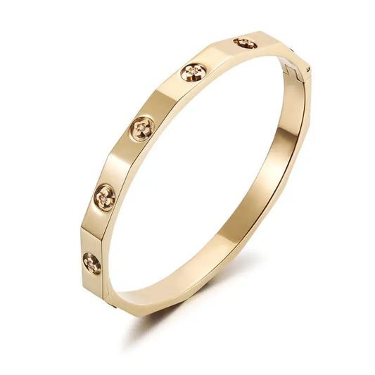Square Up Bangle - Gold - Jewelry