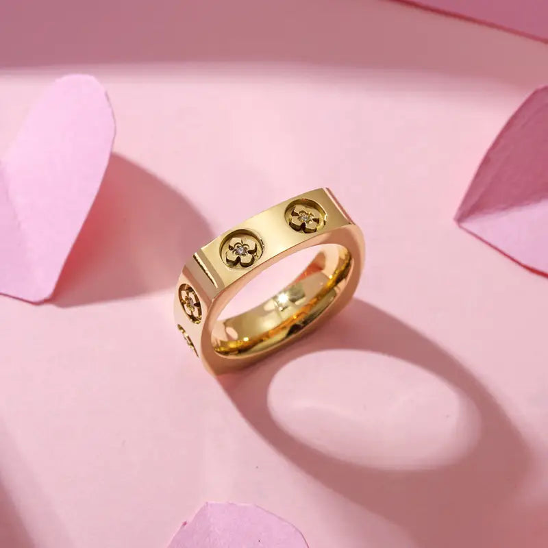 Square Up Ring - Gold - Jewelry