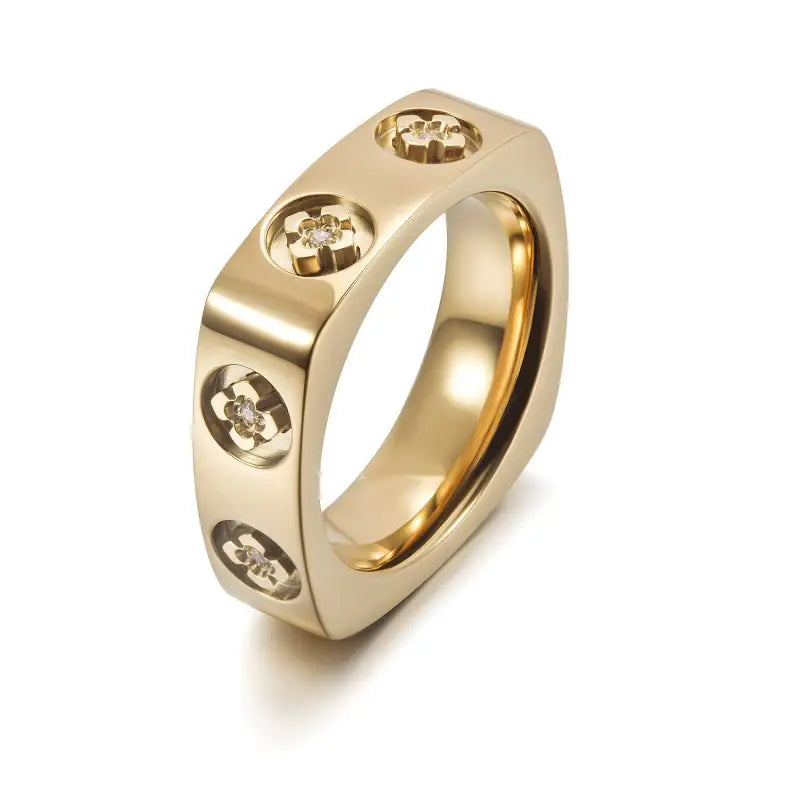 Square Up Ring - Gold - Jewelry