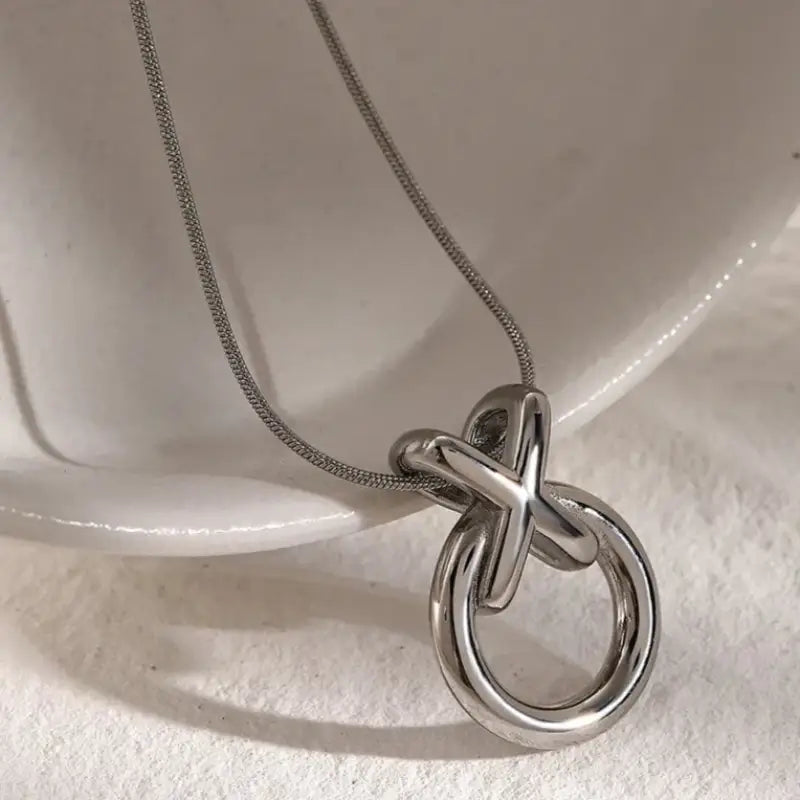 Stainless Steel Knot Pendant Necklace