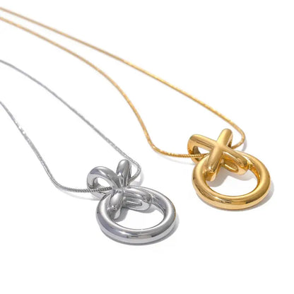 Stainless Steel Knot Pendant Necklace