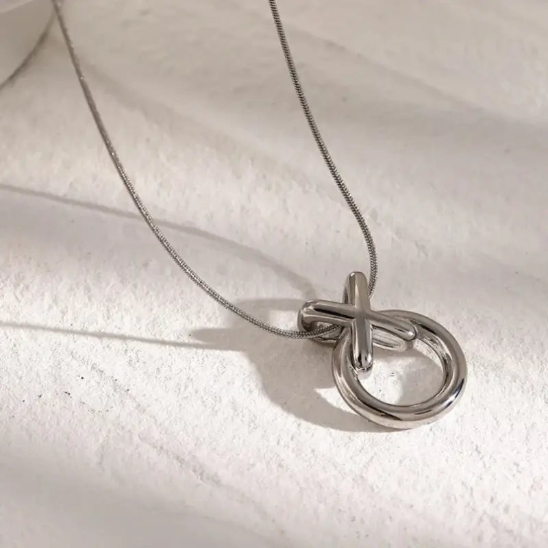 Stainless Steel Knot Pendant Necklace