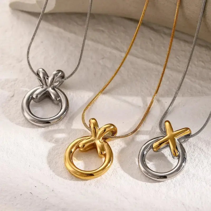 Stainless Steel Knot Pendant Necklace