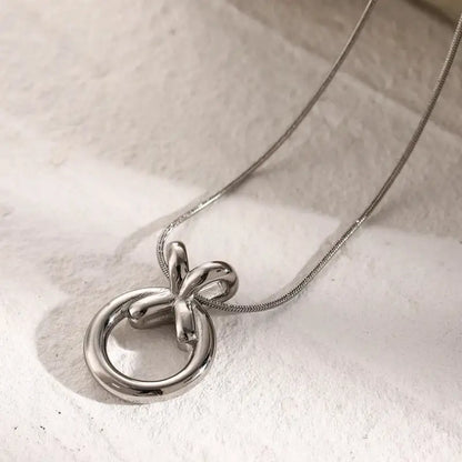 Stainless Steel Knot Pendant Necklace