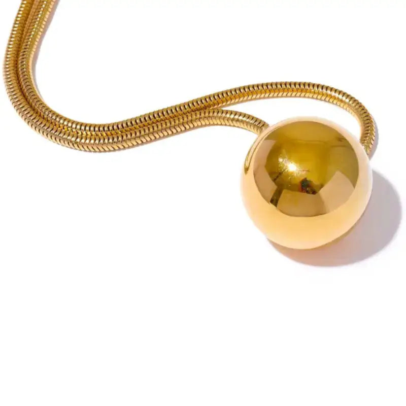 Statement Sphere Pendant Necklace - Gold - Jewelry