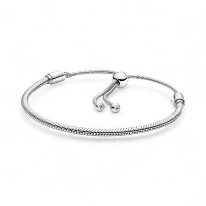 Sterling Silver Charm Bracelets - Adjustable Grace / 6.7in - Jewelry