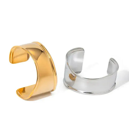 Straight Wave Cuff Bangle - Jewelry