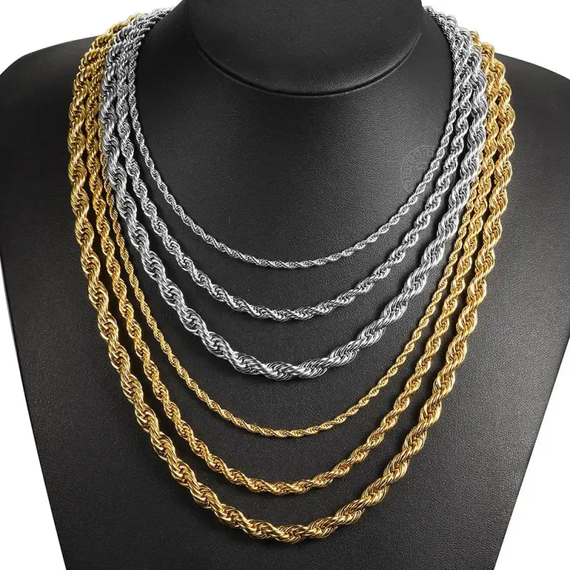 Strength in Every Strand – Classic Rope Chain Necklace - Jewelry