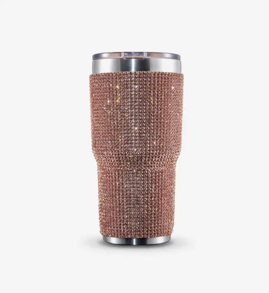 The Untamed Rhinestone Vessel - Pink - Tumbler