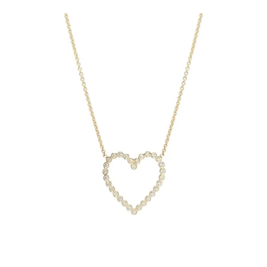 Timeless Open Heart Necklace - 18K Gold Plated - Jewelry
