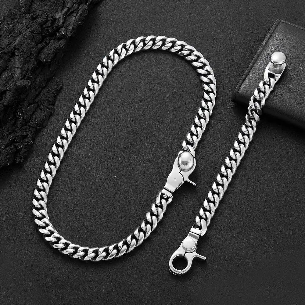 Titan Clasp Cuban Bracelet – 8mm Stainless Steel - Jewelry