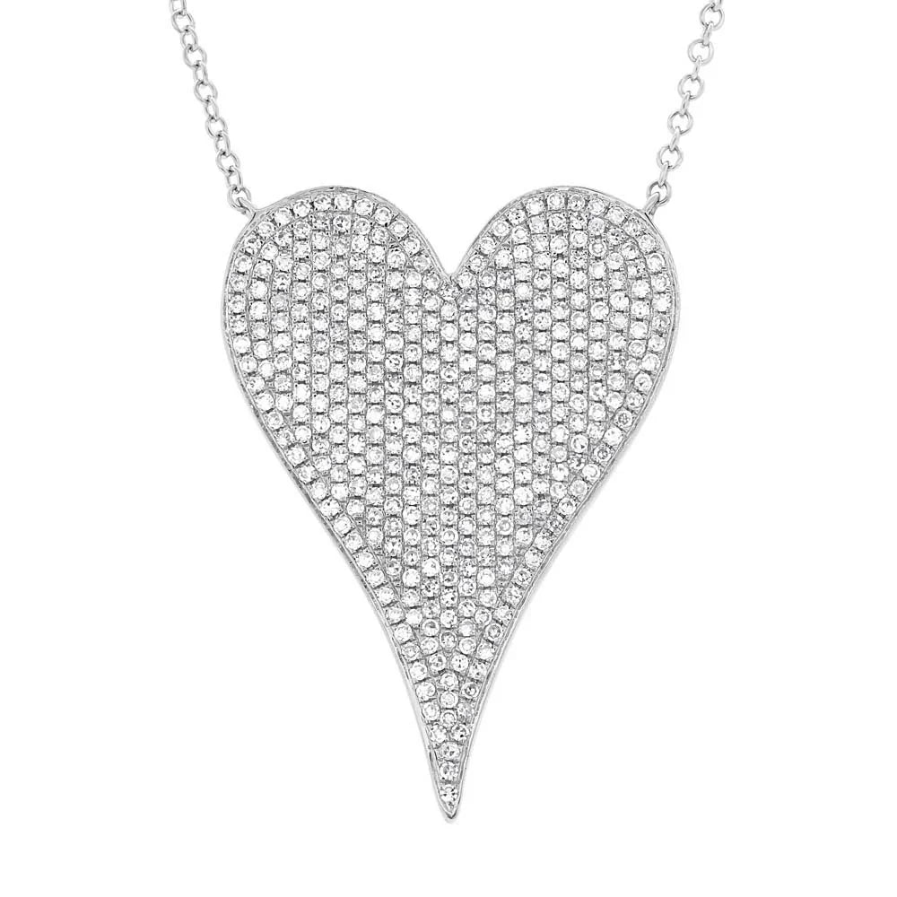 100% 925 sterling silver micro pave cz heart necklace shiny cubic zirconia valentines gift for lover elegance Romantic