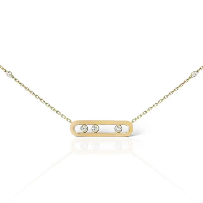 Trinity Slider Necklace - Gold - Jewelry