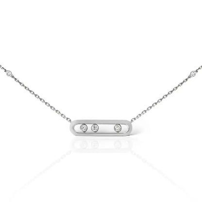 Trinity Slider Necklace - Silver - Jewelry