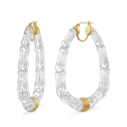 Twisted Bamboo Hoops - 3in - Jewelry