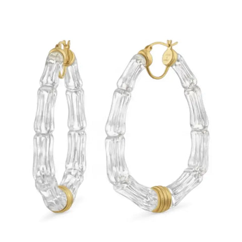 Twisted Bamboo Hoops