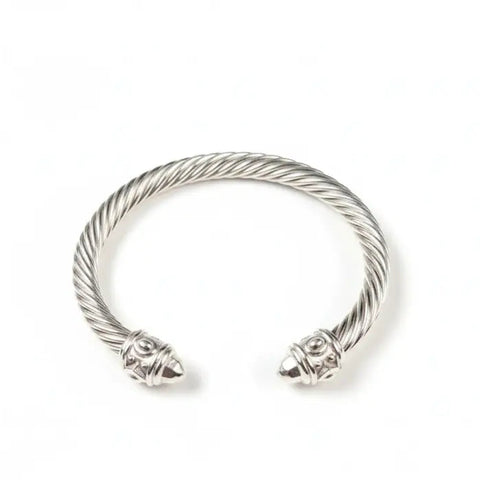 Untamed Cable Cuff - Silver Frost