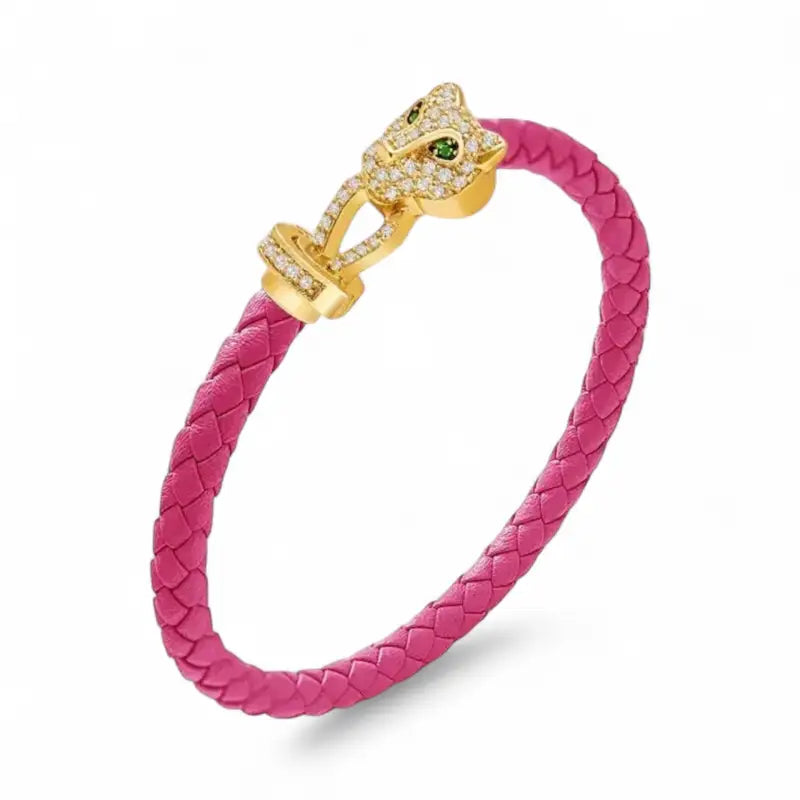 Untamed Pink Cheetah - Gold - Rose / 8.7in - Jewelry