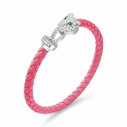 Untamed Pink Cheetah - Silver - Bracelet