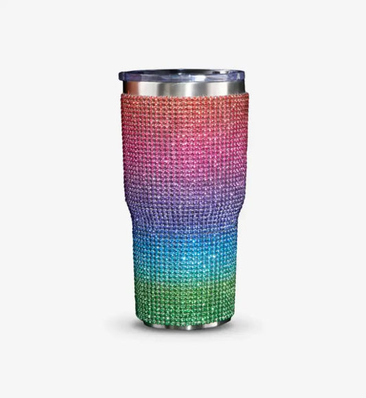 The Untamed Rhinestone Vessel - Pink - Tumbler