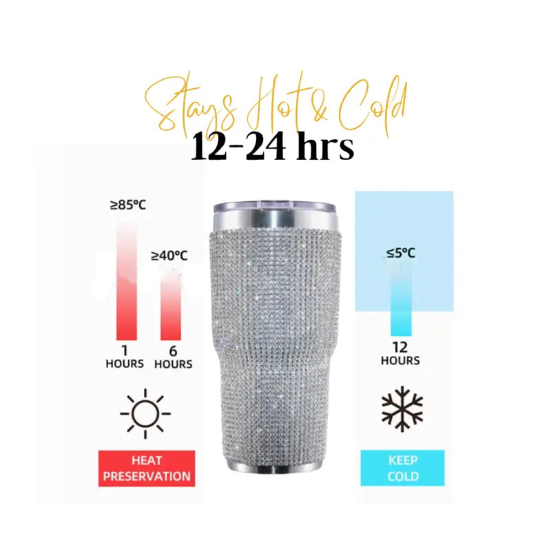 The Untamed Rhinestone Vessel - Pink - Tumbler