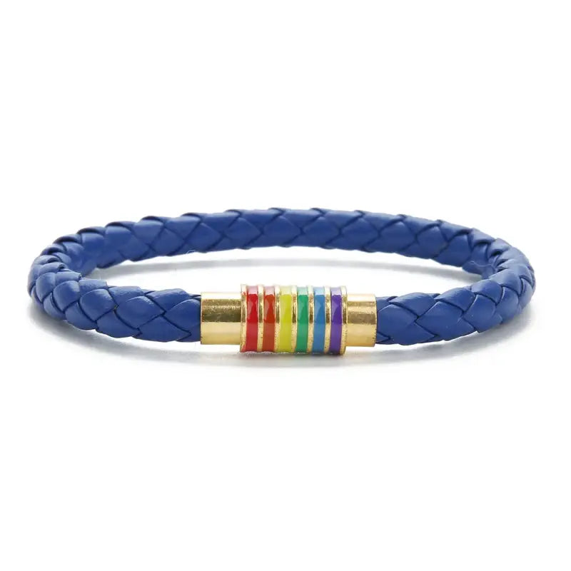 Vibrance Braided Bracelet Collection - Gold - Blue / 7.5in - Jewelry