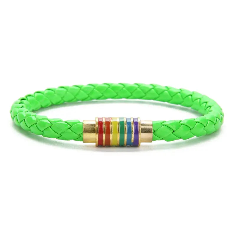 Vibrance Braided Bracelet Collection - Gold - Green / 7.5in - Jewelry