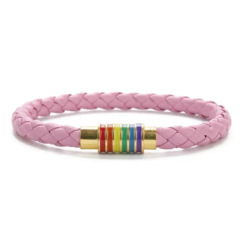 Vibrance Braided Bracelet Collection - Gold - Pink / 7.5in - Jewelry