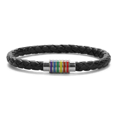 Vibrance Braided Bracelet Collection - Silver - Black / 7.5in - Jewelry