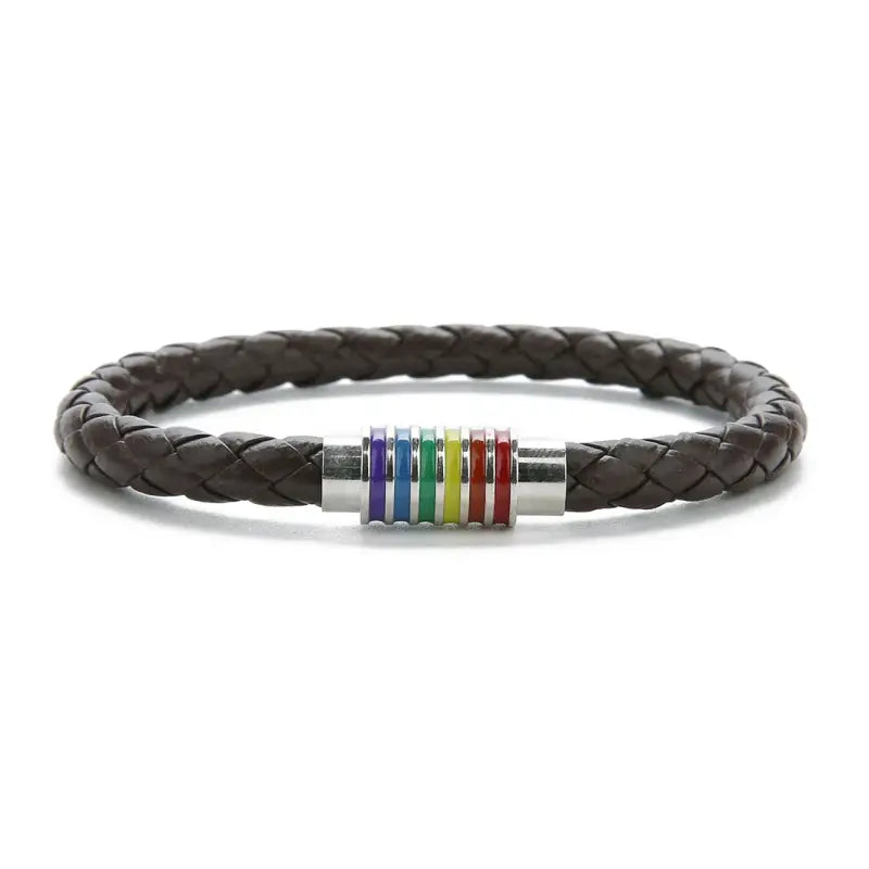 Vibrance Braided Bracelet Collection - Silver - Deep Coffee / 7.5in - Jewelry